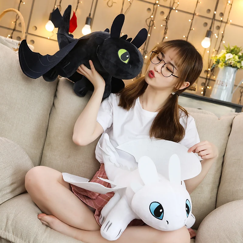 How To Train Your Dragon 3 Cartoon Plush Dolls Night Fury Light Toothless Stuffed Doll Children Kids Toys | Игрушки и хобби