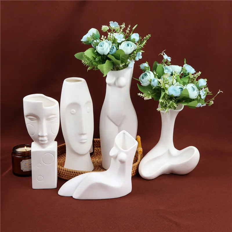 

Nordic Ins Plastic Dry Vase Creative Home Living Room Bedroom Flower Arrangement Hydroponic Decoration Art Vase Decoration