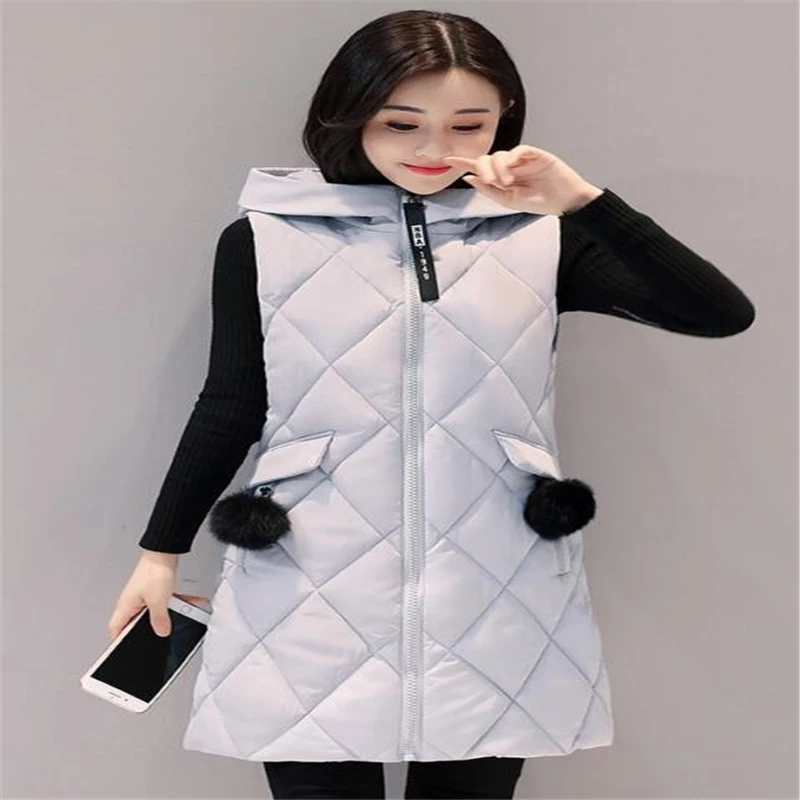 Женский зимний жилет размера плюс 3XL новинка 2019 длинный тонкий куртка с хлопковой
