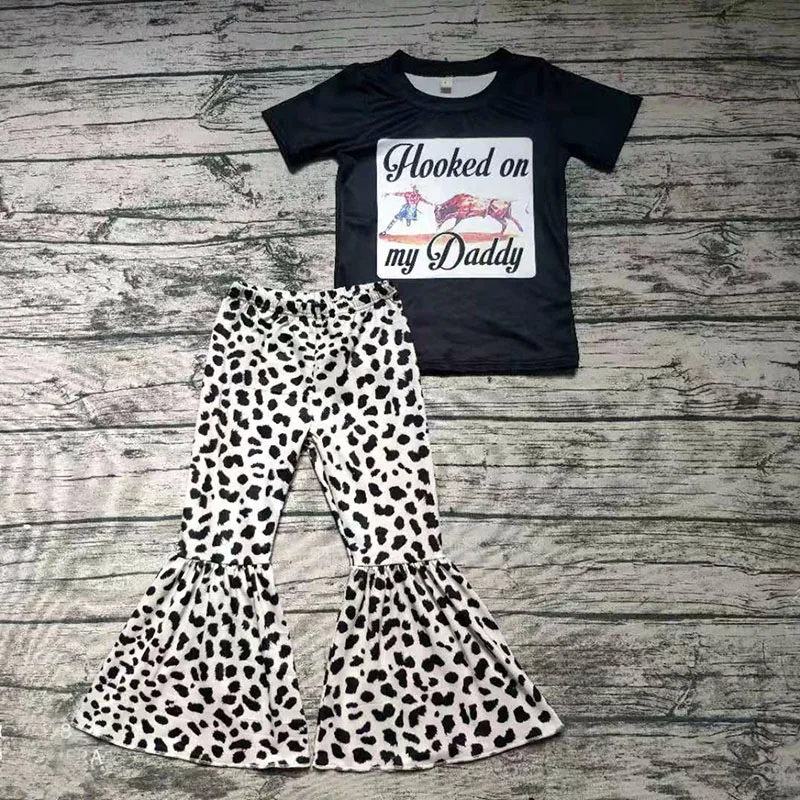 

spring girl set clothing short sleeve baby girl boutique outfit toddler spring set leopard girl outfit suitable baby clothes