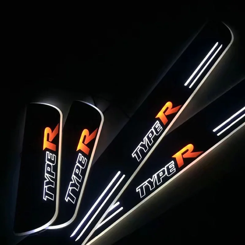 

For Honda Civic Type R CR-V CR-Z HR-V Jazz Inspire City Odyssey Accord LED Door Sill Scuff Plate Pedal Dynamic Welcome Light