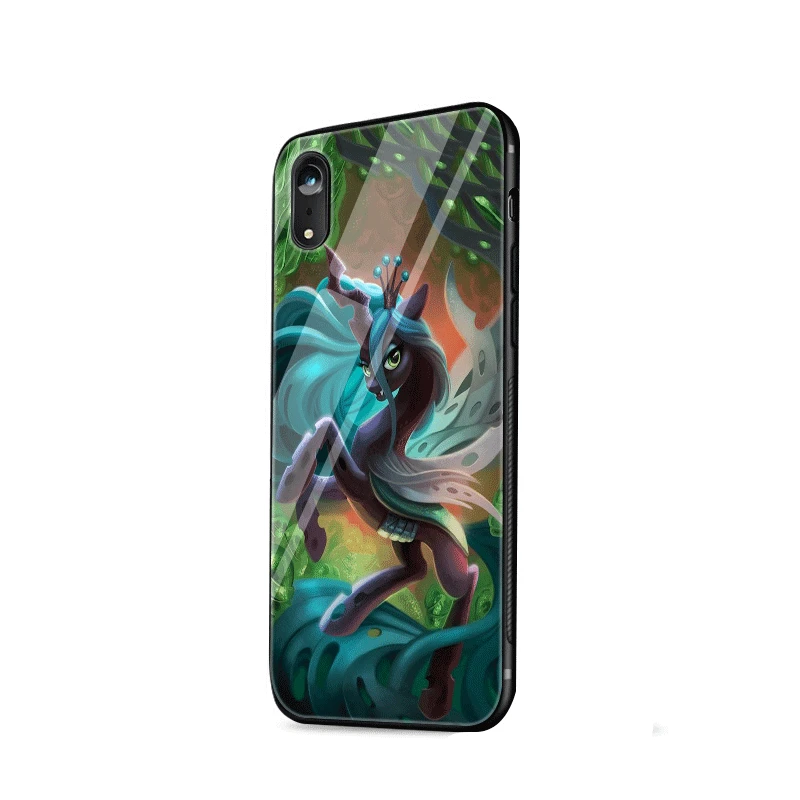Чехол для мобильного телефона стекло iPhone Apple XR X XS Max 5 5S SE 6 6S 7 8 Plus чехол My Little Pony Luna