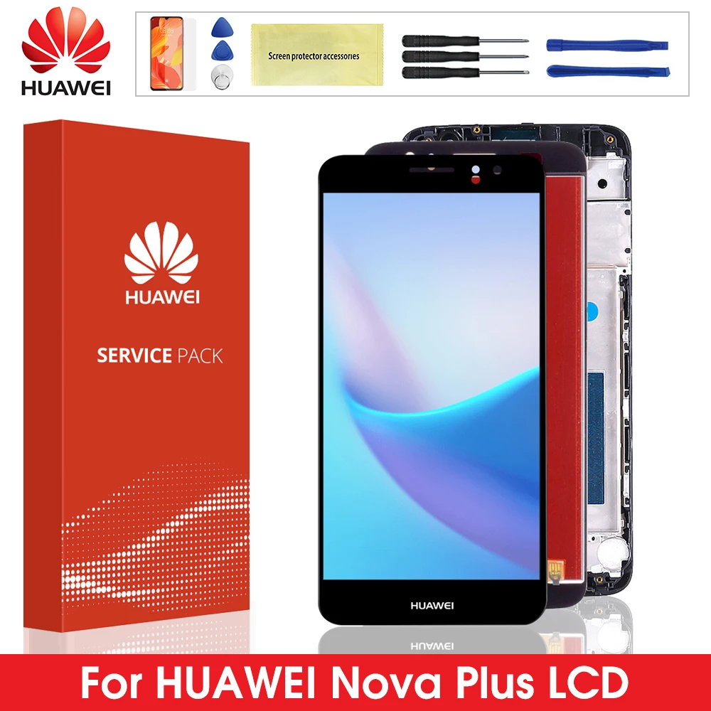 Для huawei Nova Plus ЖК дисплей кодирующий преобразователь сенсорного экрана в сборе с
