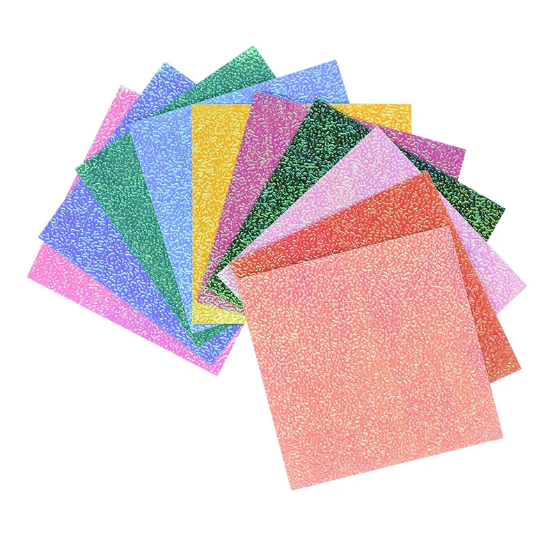 50 шт. блестящая квадратная бумага Оригами односторонняя однотонная Складная