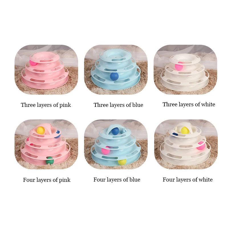 3/4 уровней игрушка для домашних животных кошек планшетов котят башни треков диск