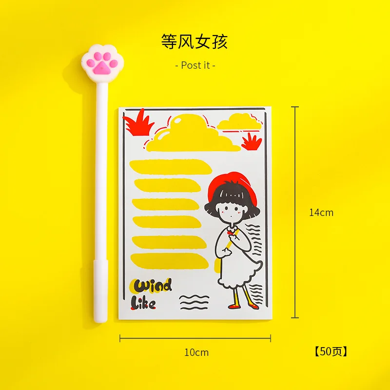 

Kawaii Sticky Notes Stickers Ins Wind Sticky Notes Korean Cute Girl Notes Paper Message Book Cute Memo