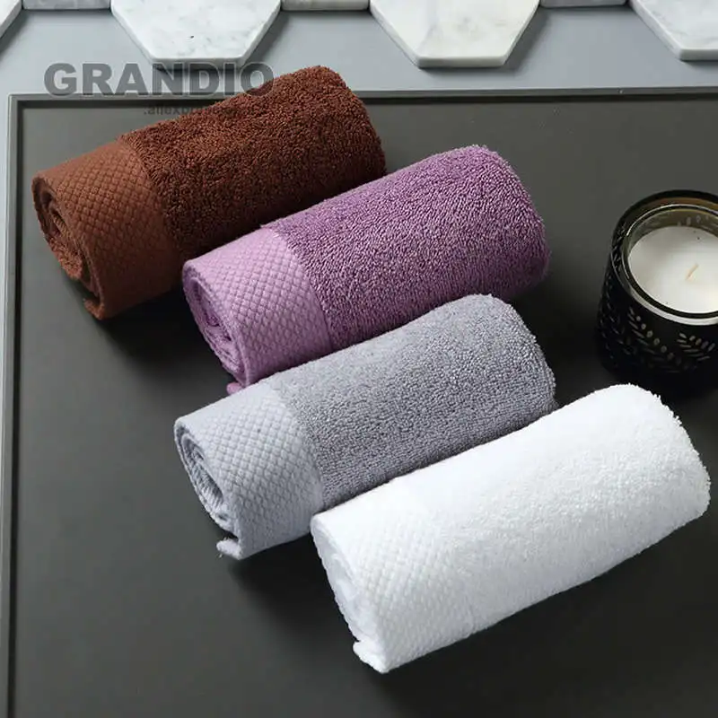 Thicken Cotton Bath Towel Set Bathroom Large Solid Colors Shower Hand Face Towels For Adults Sport Pool Swim Terry Washcloth | Дом и сад
