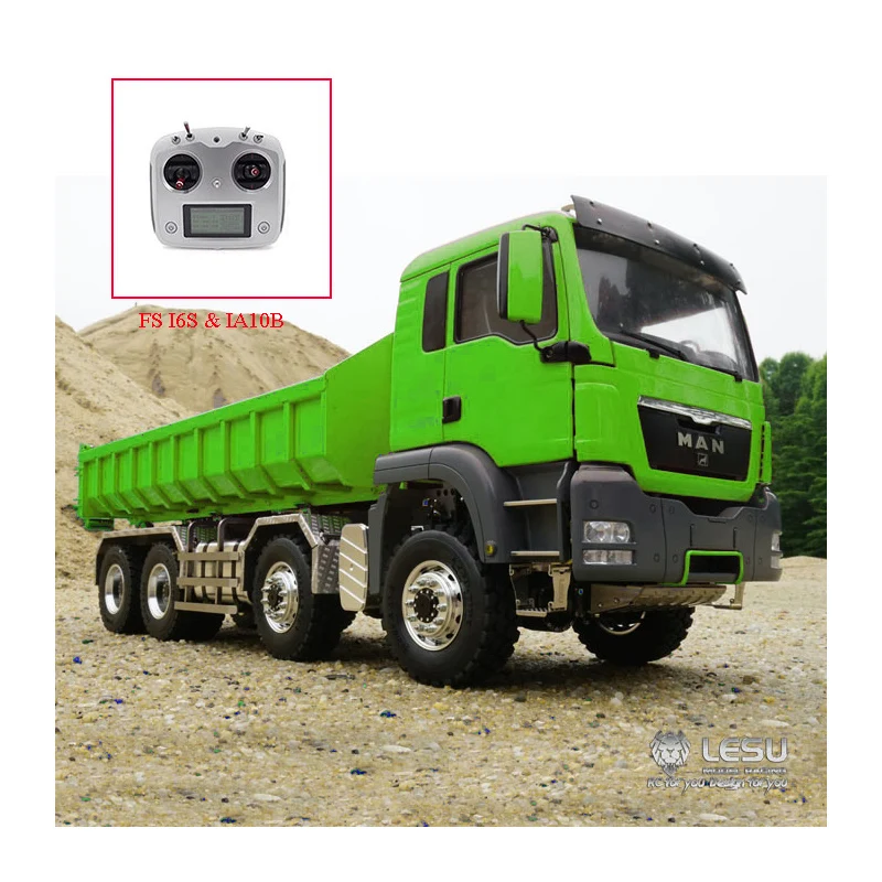 LESU 1/14 гидравлический цилиндр DIY MAN TGS 8*8 RC самосвал Модель грузовика металлический