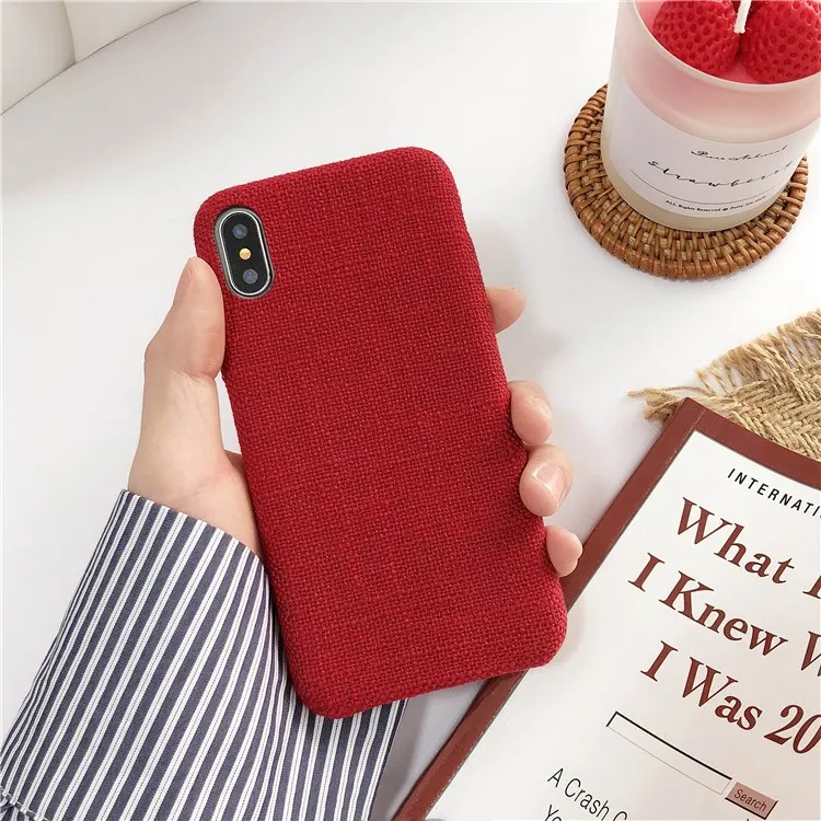 Gimfun осенний теплый плюшевый чехол в клетку для Iphone Xsmax простой тканевый мягкий чехол из ТПУ для Iphone 7 8 6s Plus X Xr 11 Pro Max - Цвет: 11