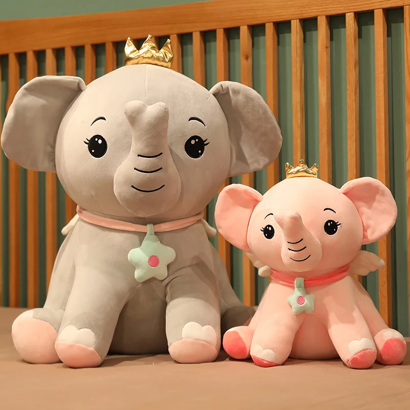 

35/45/55cm Gray Pink Cute Elephant Plush Toy Kids Sleeping Pillow Cushion Stuffed Doll Baby Birthday Gift for Kids