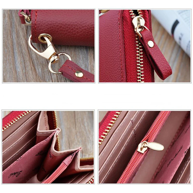 

Hot Small deer letter zipper Wallet Female Long Wallet pu leather large capacity Women Wallet Clutch purse Lady storage wallet
