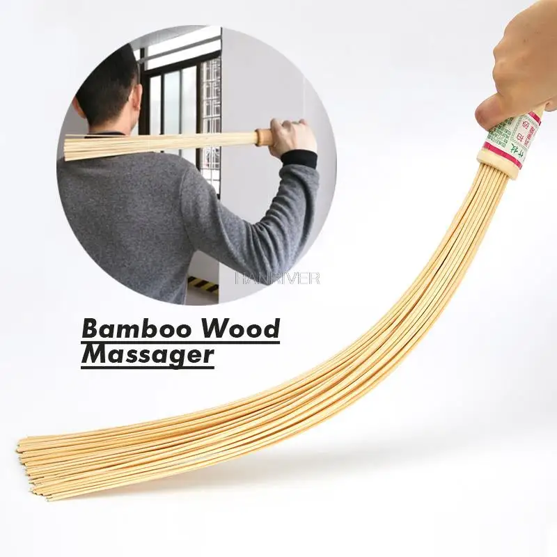 

Natural Bamboo Wood Massager For Body Health Care Body Massage Tool Muscle Relaxed Pat Stick Back Body Fatigue Relief Guasha