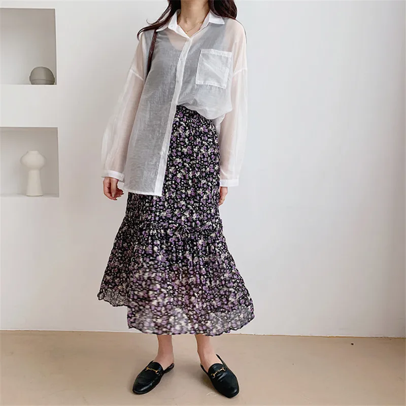 

2021 New Summer Female Shirt Women Sunscreen Blouse Pocket Solid Turn-down Collar Casual Loose Full Sleeve Thin Leisure Tops