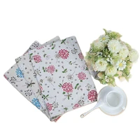 chinese peony cloth placematcotton linen blend soft durable double stitching table matheat stain resistant drink coasters
