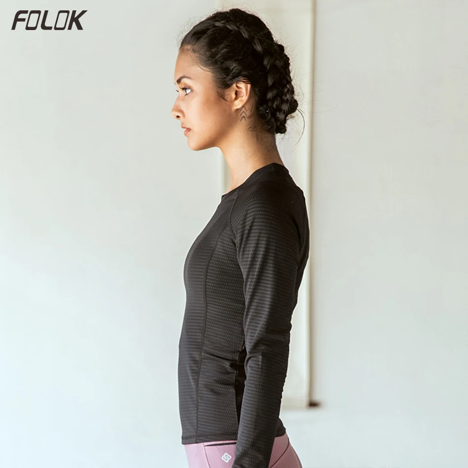 Женская рубашка для йоги с длинным рукавом бега Спортивная футболка спортзала