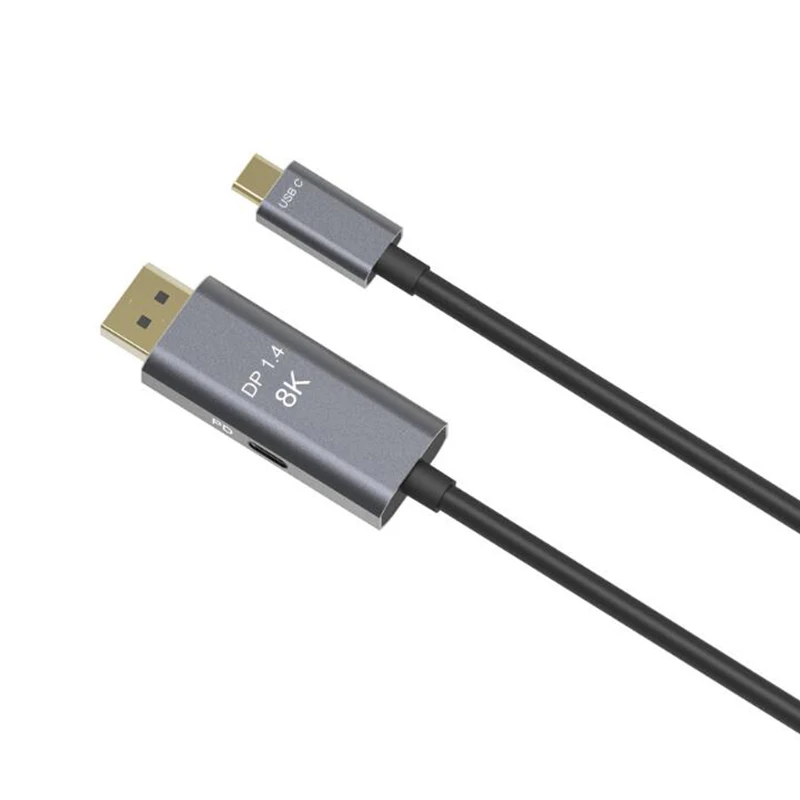 USB C для отображения порта кабеля 8K @ 60HZ 4K 144HZ Type 3 1 to DP 1. 4 адаптер Pd быстрое зарядное