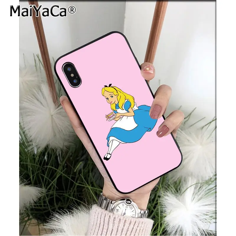 A8 Мягкий силиконовый чехол для телефона MaiYaCa Alice in Wonderland Cheshire Cat из ТПУ для iPhone 8 7 6 6S Plus X XS MAX 5 5S SE XR Mobile Cover - Цвет: A8