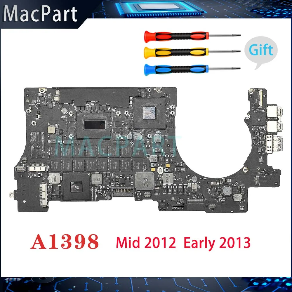 

Original Tested A1398 Motherboard 820-3332-A for Macbook Pro Retina 15" Logic Board Core i7 8G 16GB Mid 2012 Early 2013 years