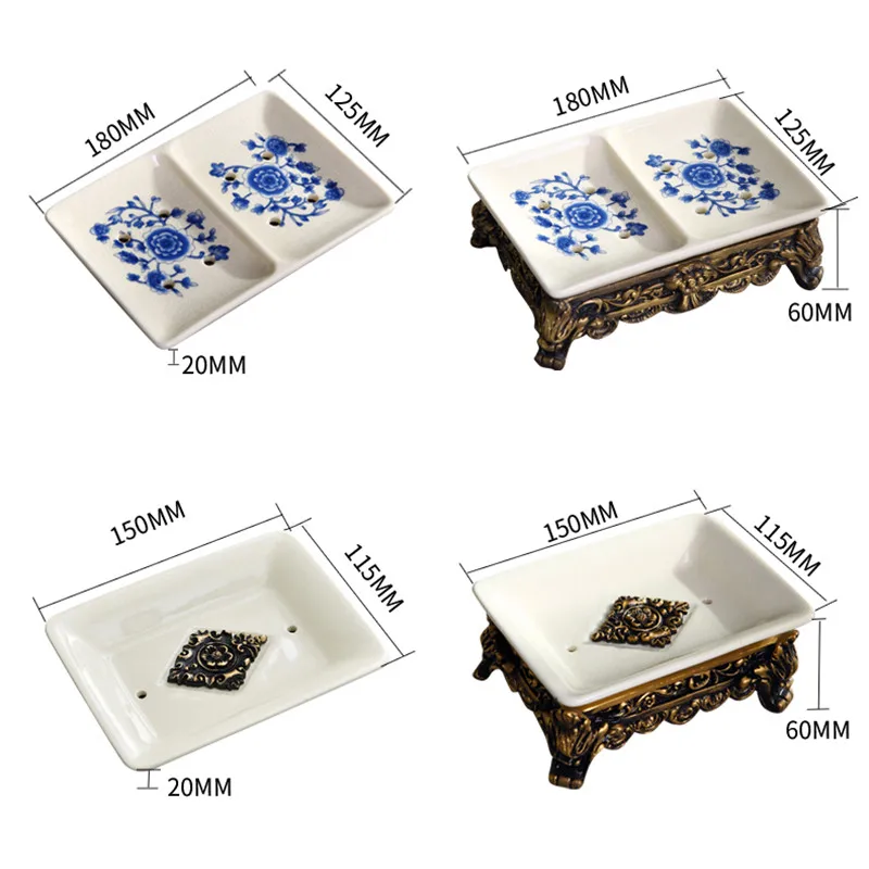 Керамическое мыло в скандинавском стиле простой Овальный двухслойный контейнер