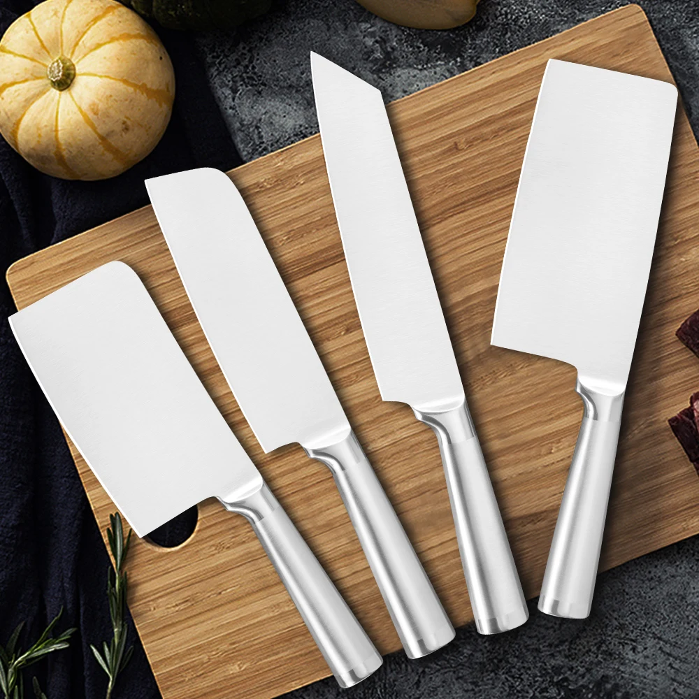

XYj 11PCS Stainless Steel Knives Set Full Tang Sharp Blade Chef Santoku Chopping Cleaver Cooking Knife Sheath Sashimi Sushi Tool