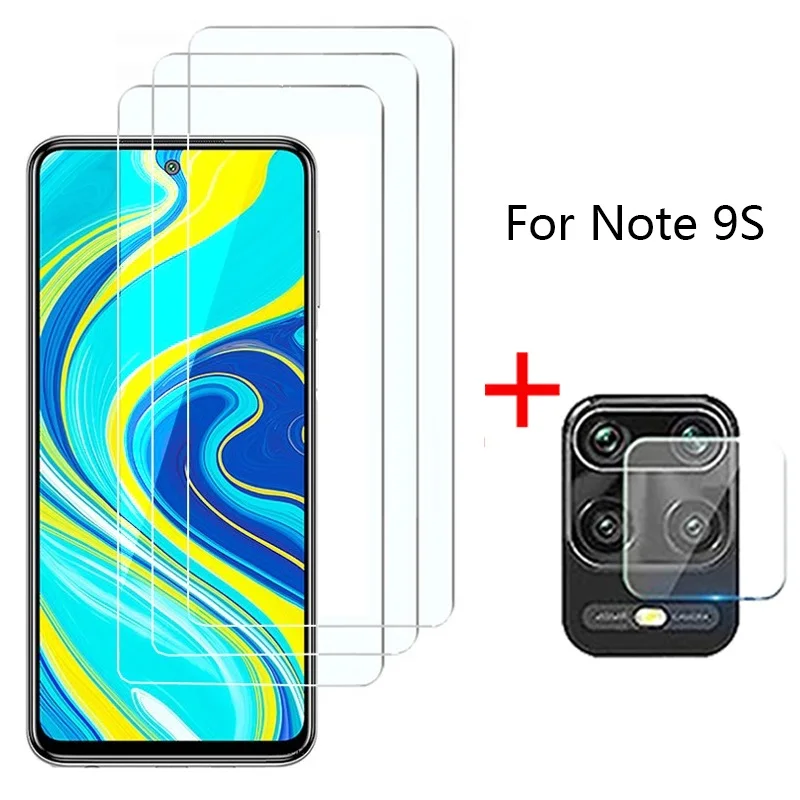 2-in-1 Camera + Tempered Glass For Xiaomi Redmi Note 9s Note 9 Pro Screen Protector Glass On Note 9 