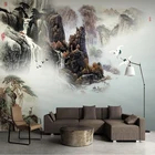 Пользовательские фото обои 3D в китайском стиле пейзаж, изображение природы росписи гостиная ТВ диван Кабинет домашний декор Papel De Parede Sala
