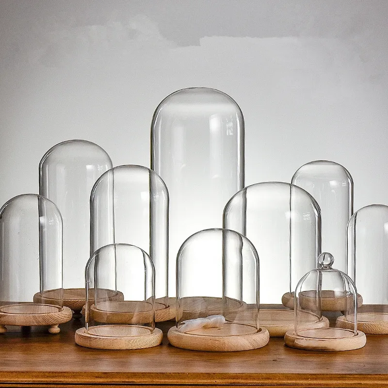 

Диаметр = 10 см, различная Высота = 12 см, 15 см, 18 см, стеклянный купол с деревянной основой, украшение для дома, «сделай сам», чехол для друзей, по...