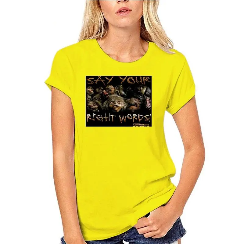 

For Mens Labyrinth Movie Say Your Right Words Licensed Adult T-shirt All Sizes Size Top Tee Shirt Men Tops Tee T Shirt Black