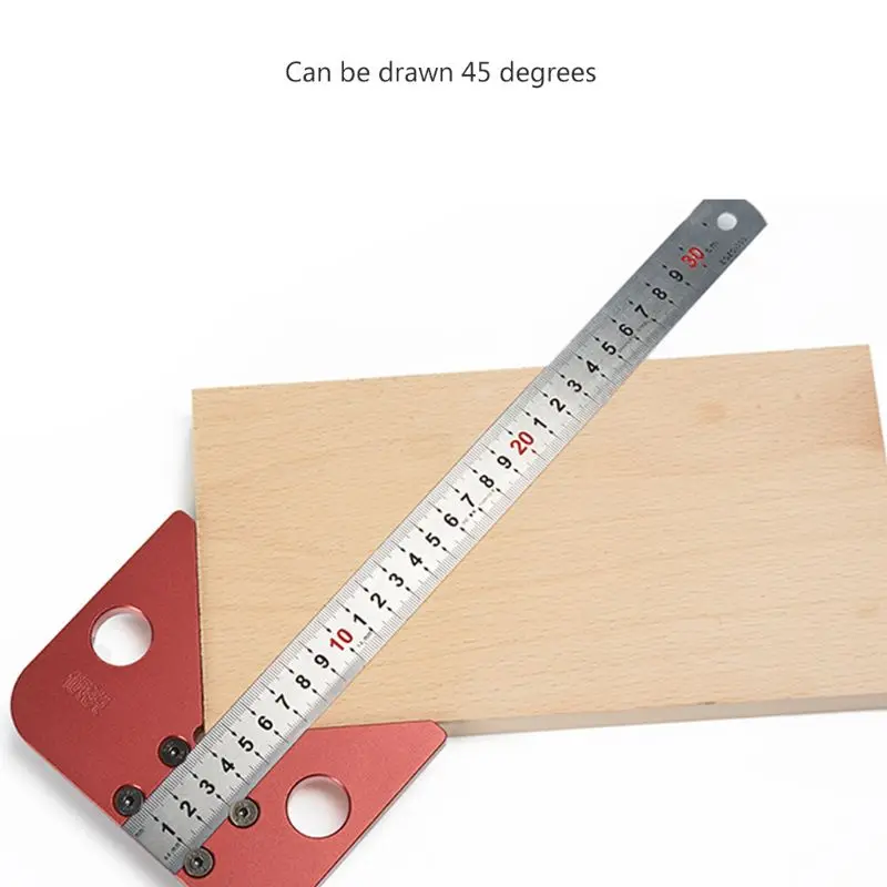 

45 Degree Scriber Round Center Line Drawing Ruler Gauge Carpenter Layout Tools P0RE