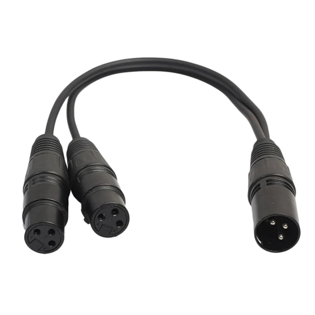 3 контактный разъем XLR с двумя 2 разъемами для кабеля Jack Mic Y Splitter адаптер