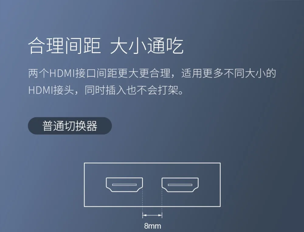 Xiaomi двухстороннее HDMI распределение переходник конвертер адаптер 4K цифровой аналоговый видео аудио для ПК ноутбука планшета