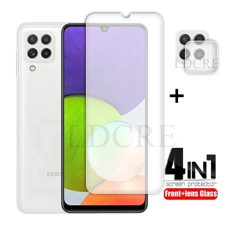 

2Pcs For Samsung Galaxy A22 4G Glass Tempered Clear Glass for Samsung Galaxy A22 4G Camera Glass Lens film For Galaxy A22 A22 5G