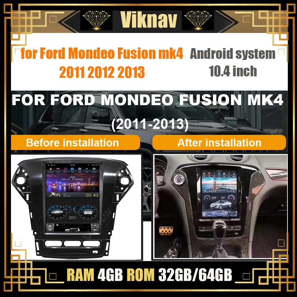 Для Ford Mondeo Fusion mk4 2011 2012 2013 автомобильный мультимедийный плеер Авто Радио dvd