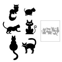 2020 new halloween animal decoration metal cutting dies cat silhouettes die cut scrapbooking for craft card making no stamps set