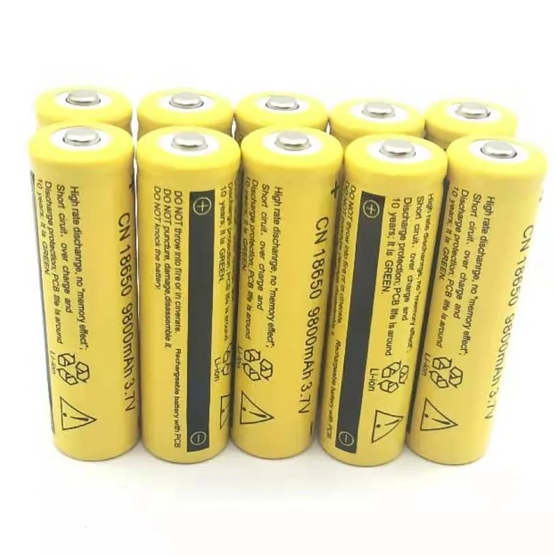 16 шт аккумулятор 18650 9800mAh 3,7 V Аккумулятор для 18650 power bank DIY фонарик
