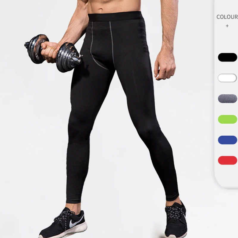 

Jogging Sweatpants Mens Running Sportpants Gym Fitness Compression Tight Pants High Elasticity Breathable Man Athletic Trousers