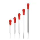 Градиентная стеклянная пипетка, Пипетка для химических экспериментов с резиновым наконечником, 90100120150200 мм, фотопипетка