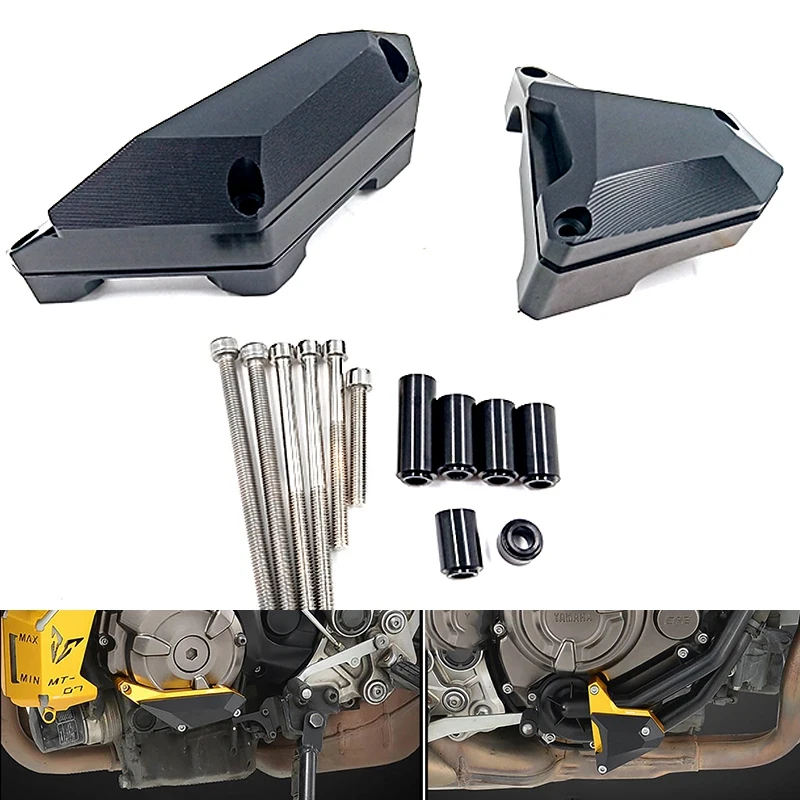 

Motorcycle Engine Protective Slider Case Guard Cover Protector Crash Pad for YAMAHA MT-07 FZ07 2014-2018