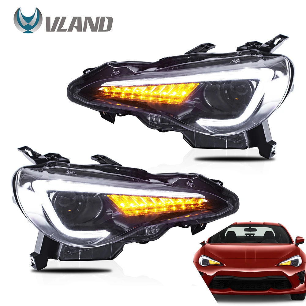 Передние фары VLAND автомобильные в сборе для 2012-2016 Scion FR-S 2017-2019 Toyota 86 передние с
