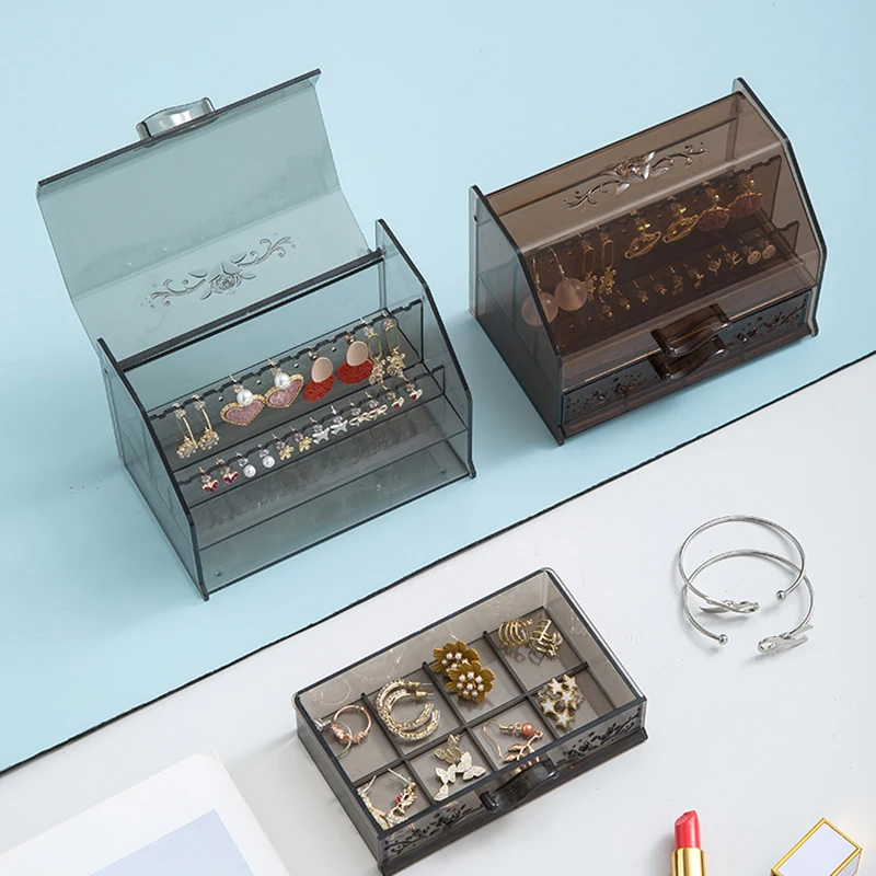 

Storage Box Makeup Container Acrylic Cosmetic Organizer Large Capacity Jewelry Nail Polish Stand Desktop Sundries Case