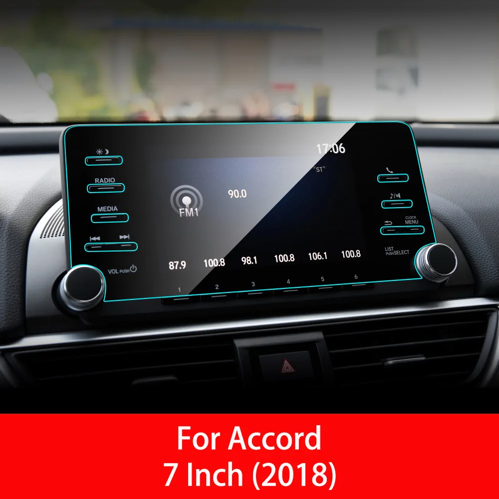 For Accord 7inch 18 Автомобильный gps навигационный экран протектор для Honda Accord HD Прозрачная защитная пленка из закаленного стекла авто аксессуары для интерьера - Название цвета: For Accord 7inch 18