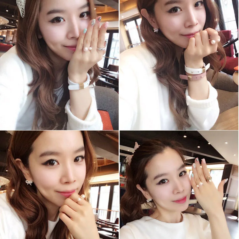 Милое милое u-образное регулируемое кольцо с жемчугом элегантное для девочек