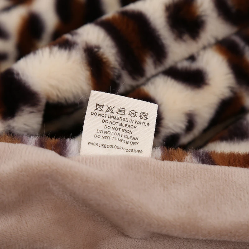 Нордический стиль леопардовая печать одеяло искусственный кроличий мех теплое