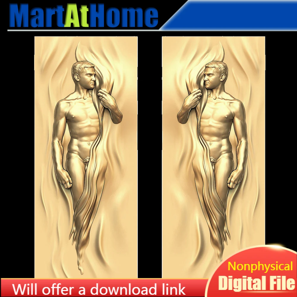 Декор двери для мужчин и женщин 3D STL модель ЧПУ гравировки печати рельеф