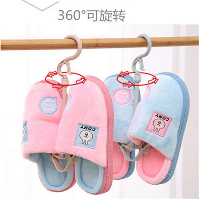 На каждый день 3 цвета творческий двойной крюк полка для обуви Яркие Небольшие