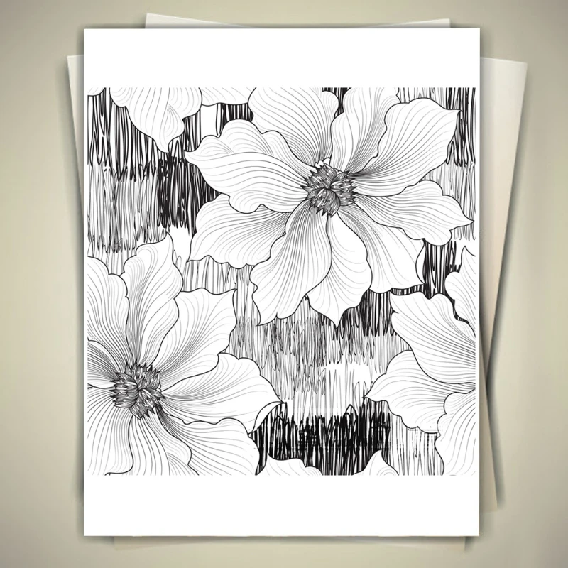 

Flower Background DIY Silicone Clear Stamp Cling Seal Scrapbook Embossing Album