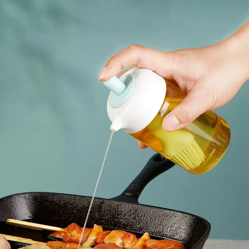 Стеклянная емкость для специй с масляной щеткой термостойкая бутылка