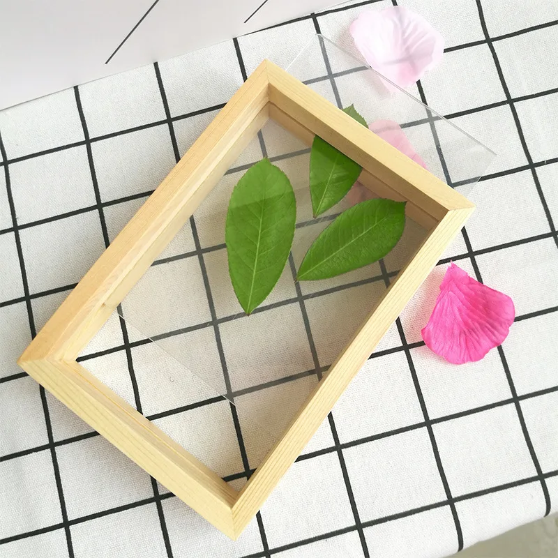 Растительный сухой цветок/листья/образцы рамка/вырезание бумаги diy рамка для картин/набор двухсторонних стеклянных рамок/фоторамка
