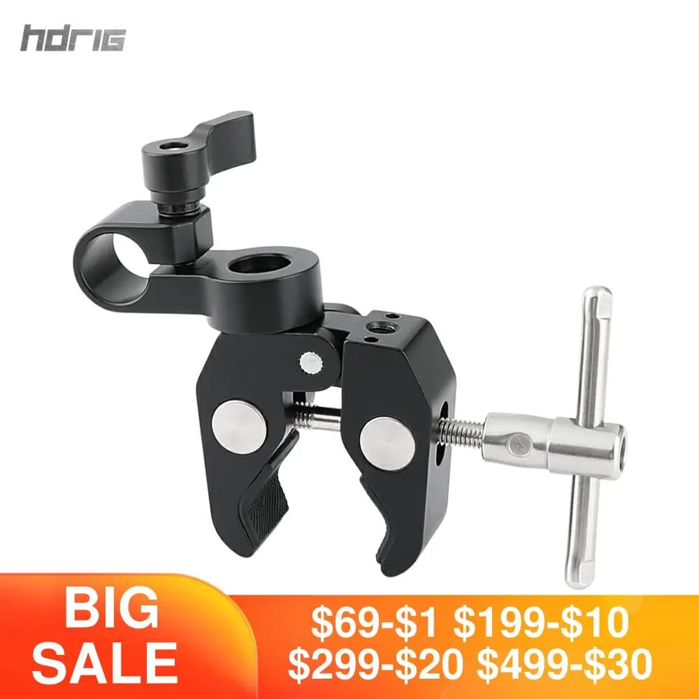 Универсальный зажим краб HDRIG с резьбовыми отверстиями 1/4 дюйма 3/8 15 мм одинарный