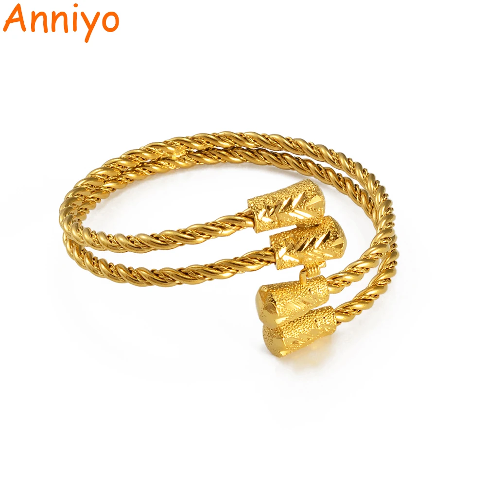 Anniyo золото Цвет браслет в эфиопском стиле для женщин арабских дубайском